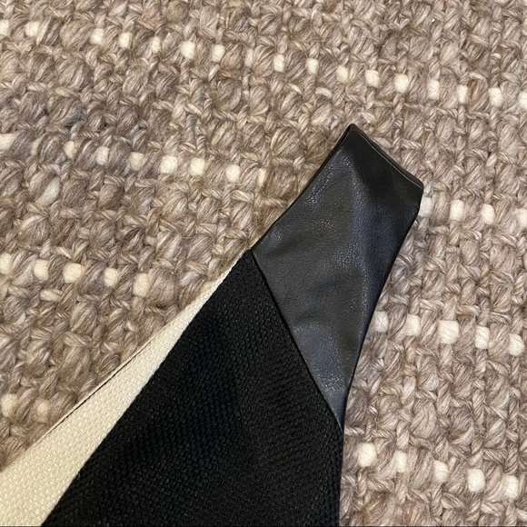 Ann Taylor Faux Leather Color Block Dress 10 - Picture 5 of 8